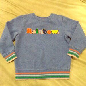 Baby Boden sweatshirt rainbow 12-18 months